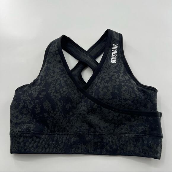 Gymshark Other - Gymshark Adapt Animal Print Seamless Sports Bra Grey and Black Medium Support